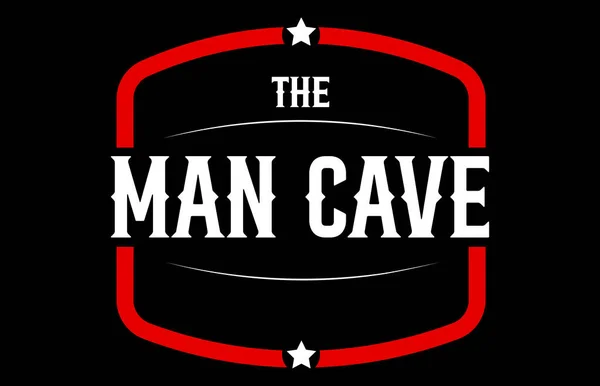Man Cave Jel Vektor Illusztráció — Stock Vector