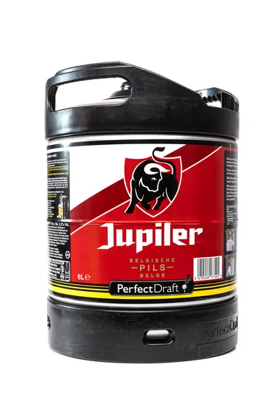 Swindon June 2023 Perfect Draft Keg Jupiler Pils White Background — Stock Photo, Image