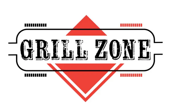 Grill Zone Sign Ilustración — Archivo Imágenes Vectoriales