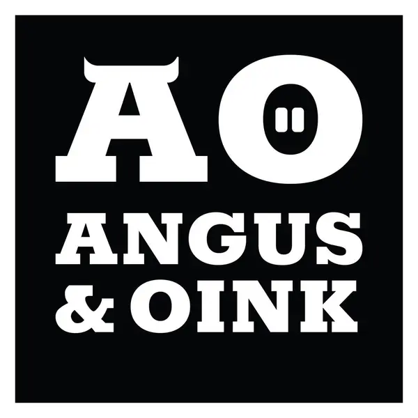 โลโก เวกเตอร Angus และ Oink — ภาพเวกเตอร์สต็อก