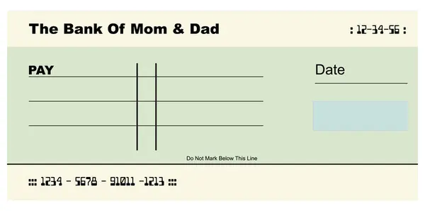 Bank Mom Dad Playful Concept Parental Support — Stockový vektor