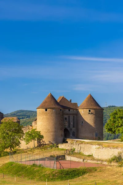 Zamek Chateau Berze Chatel Saone Loire Burgundia Francja — Zdjęcie stockowe