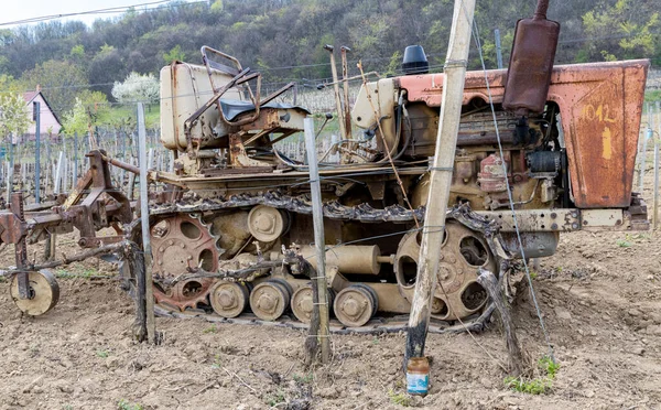 Machines Agricoles Anciennes Dans Vignoble Région Szekszard Hongrie — Photo