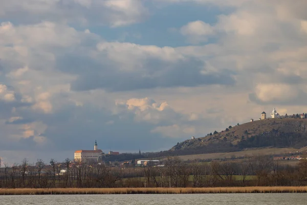 Старе Місто Мікулов Замком Південна Моравія Чехія — стокове фото