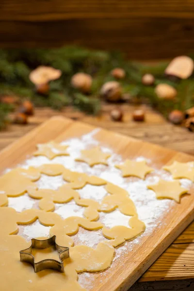 Fabbricazione Dei Biscotti Natale — Foto Stock