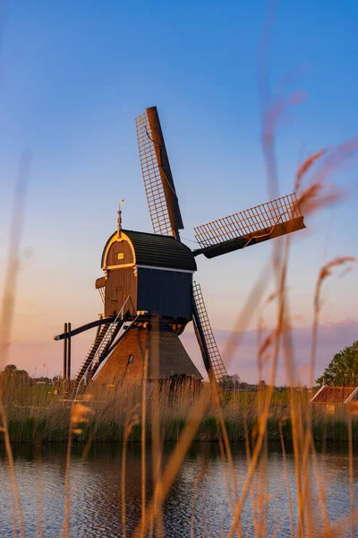 Windmill Broekmolen Molenlanden Nieuwpoort Hollandia — Stock Fotó