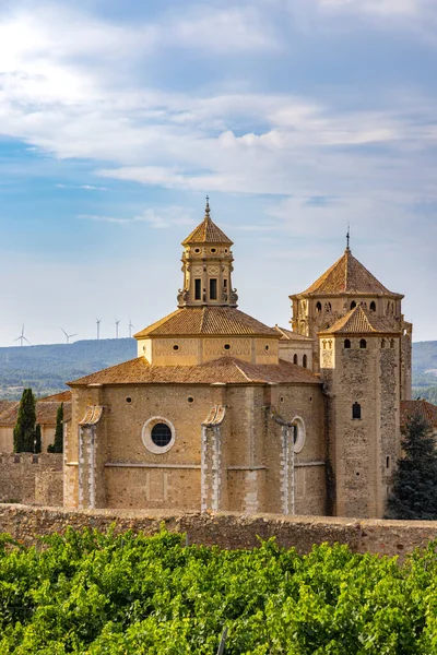 Königliche Abtei Santa Maria Poblet Zisterzienserkloster Katalonien Spanien — Stockfoto