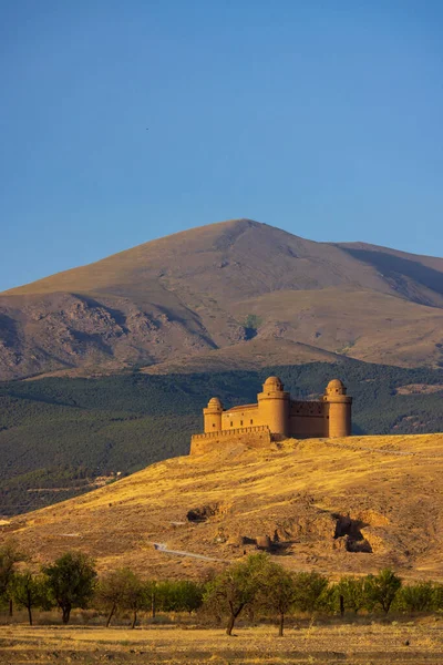 Burg Calahorra Mit Sierra Nevada Andalusien Spanien — Stockfoto
