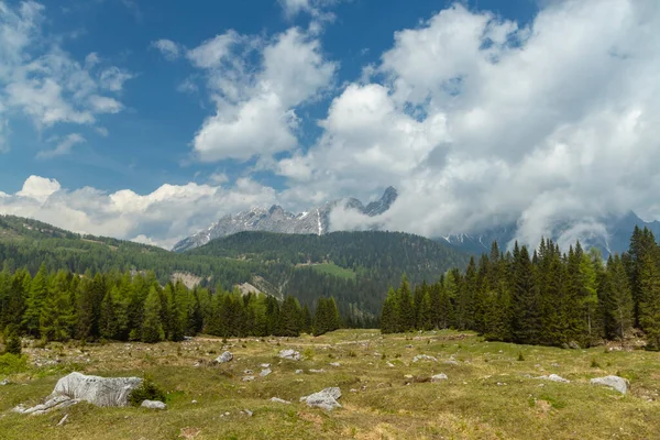 Bergpas Sella Rioda Alpen Italië — Stockfoto