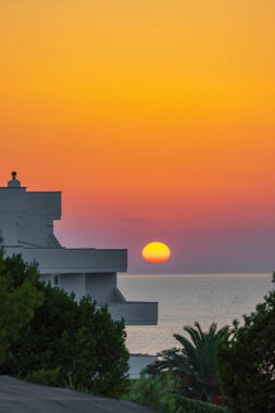 Rodi Garganico 'da gün batımı, Ulusal Park Gargano, Apulia, İtalya