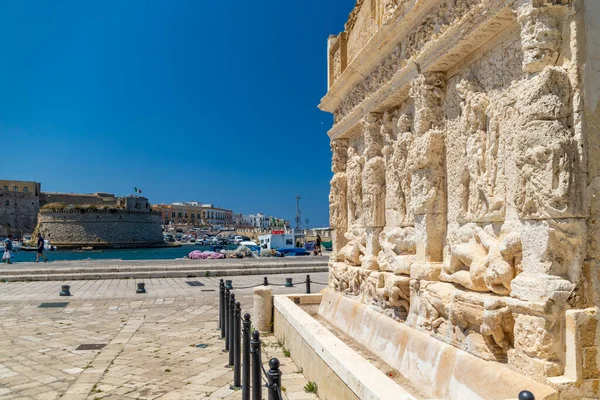 stock image Greca fountain in old town Gallipoli, Lecce, Apulia, Italy