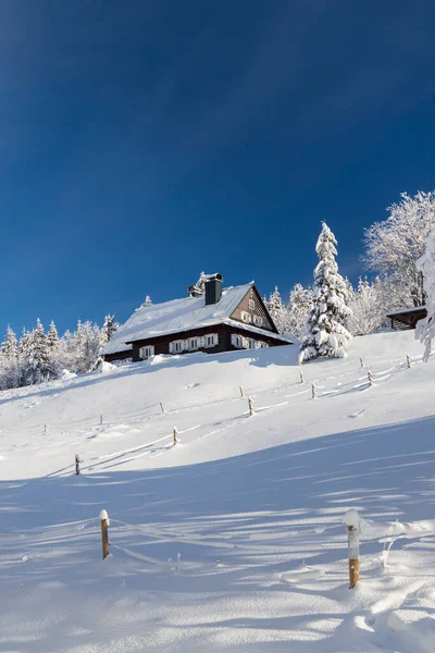 Krajobraz Zimowy Okolicach Horni Mala Upa Karkonosze Krkonose Czechy Północne — Zdjęcie stockowe