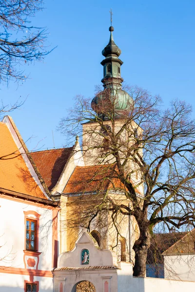 Iglesia Saint Sigismond Palacio Popice Región Znojmo República Checa — Foto de Stock