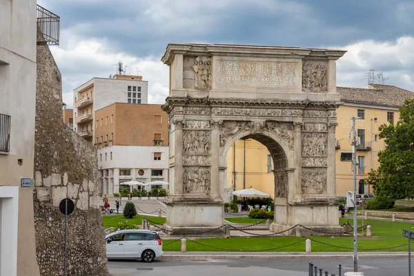 Arco Traiano Antico Arco Trionfale Romano Benevento Campania Italia — Foto Stock