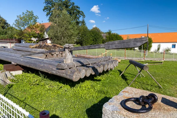 捷克共和国Purkarec木筏博物馆 — 图库照片
