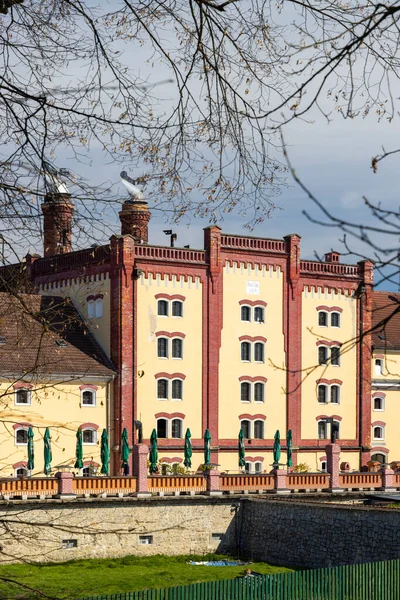 Originale Edificio Storico Della Birreria Trebon Boemia Meridionale Repubblica Ceca — Foto Stock