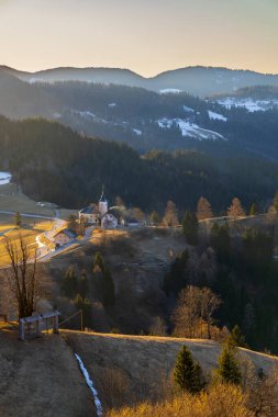 Slovenya 'nın Sorica kentindeki Aziz Nikolaja Kilisesi