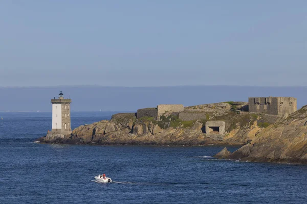 Conquet Phare Kermorvan Brittany France — Stock Photo, Image