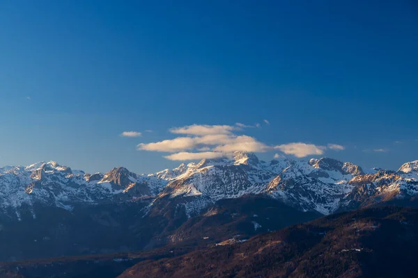 Зимовий Пейзаж Вершиною Триглавського Національний Парк Триглавський Словенія — стокове фото