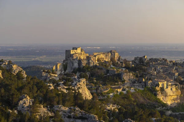 Medieval Castle Village Les Baux Provence Alpilles Mountains Provence France — Stock Photo, Image