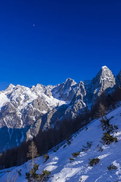Winter Landscape Vrsic Triglavski National Park Slovenia — Stock Photo, Image