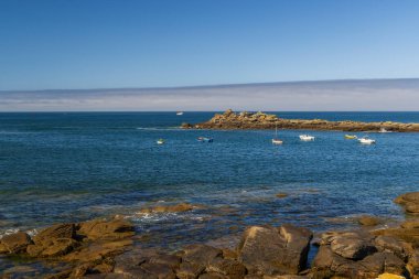 Le Conquet kıyısında, Brittany, Fransa