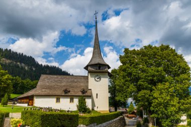 Gsteig bei Gstaad 'daki kilise, Oberland idari bölgesi, Oberland idari bölgesi, İsviçre