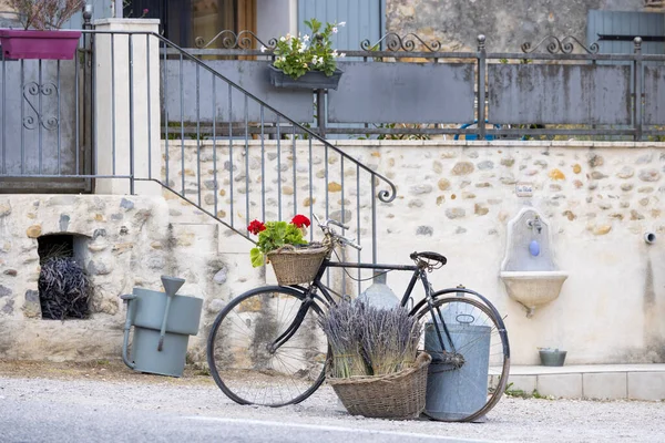 Stillleben Mit Fahrrad Der Provence Frankreich — Stockfoto