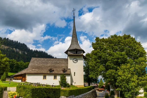 Church Gsteig Bei Gstaad District Obersimmental Saanen Administrative District Oberland — Stock Photo, Image