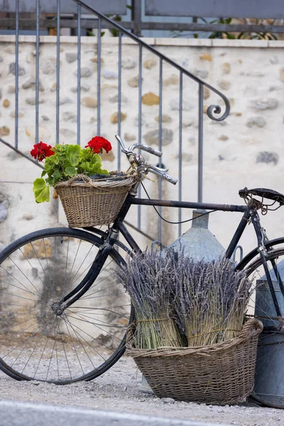 Csendélet Kerékpárral Provence Ban Franciaország — Stock Fotó