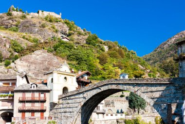 Pont San Martn in Aosta Valley,  Piedmont, Italy 