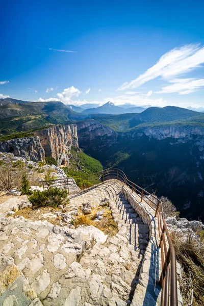 Mountain Landscape Width Canyon Verdon River Verdon Gorge Provence France — Foto de Stock