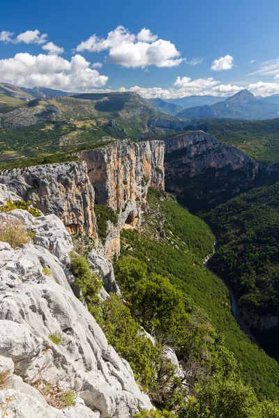 Mountain Landscape Width Canyon Verdon River Verdon Gorge Provence France — 스톡 사진