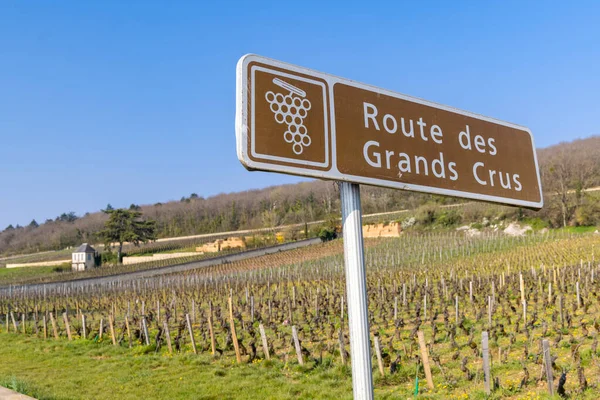 Ruta Del Vino Route Des Grands Crus Cerca Beaune Borgoña — Foto de Stock