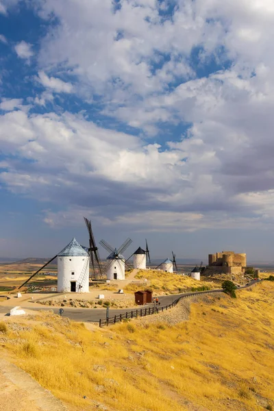 Windmills Castle Consuegra Castilla Mancha Spain — Foto Stock