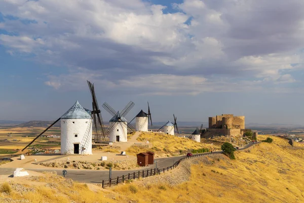 Windmills Castle Consuegra Castilla Mancha Spain — Stock Photo, Image