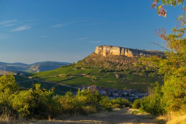 Üzüm bağları olan Vergisson Kayası, Burgundy, Fransa
