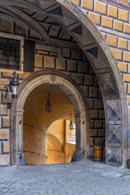 Cesky Krumlov 'da kaleden halka açık geçiş