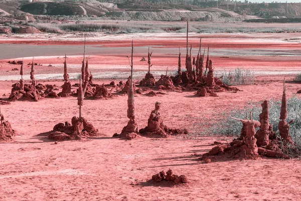 Eliminacja Obciążeń Ekologicznych Najstarszych Kopalniach Miedzi Świecie Minas Riotinto Hiszpania — Zdjęcie stockowe