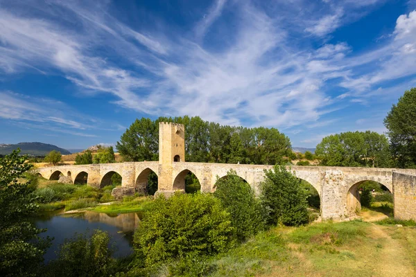 Stone Bridge Ebro River Frias Burgos Province Castilla Leon Spain — Stockfoto