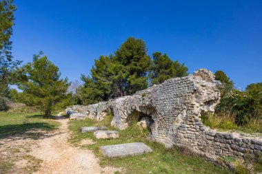 Barbegal aqueduct (Aqueduc Romain de Barbegal) near Arles, Fontvieille, Provence, France