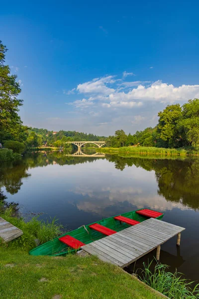 Berounka River Zvikovec Middle Bohemia Czech Republic — 图库照片