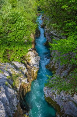 Great Soca Gorge (Velika korita Soce), Triglavski Ulusal Parkı, Slovenya