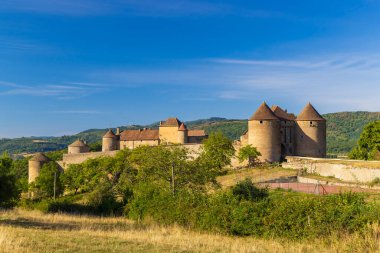 Chateau de Berze-le-Chatel kalesi, Saone-et-Loire kalkışı, Burgundy, Fransa