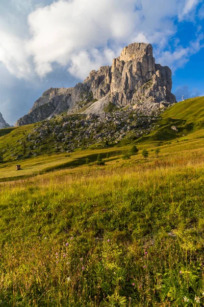 Пейзаж Рядом Пассо Джау Доломитах Италия — стоковое фото