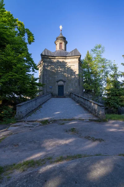 Hvezda Church Broumovske Steny Eastern Bohemia Czech Republic — 스톡 사진