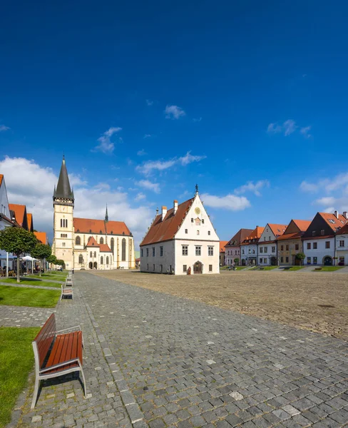 Medieval Historical Square Bardejov Unesco Site Slovakia — Stockfoto