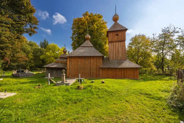 Άγιοι Πάντες Ξύλινη Εκκλησία Nizna Polianka Σλοβακία — Φωτογραφία Αρχείου