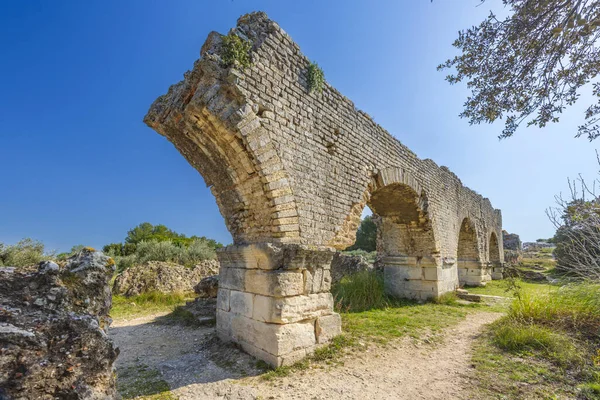 Barbegal Aqueduct Aqueduc Romain Barbegal Arles Közelében Fontvieille Provence Franciaország — Stock Fotó