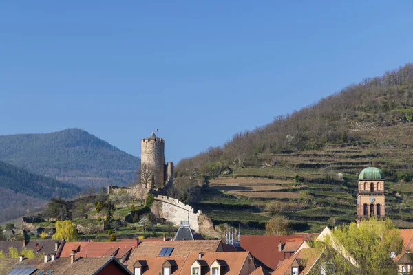 Kaysersberg Castle Chateau Kaysersberg Эльзас Франция — стоковое фото